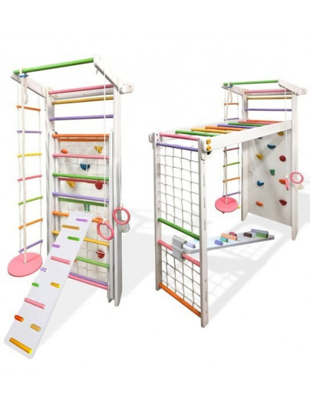 Спортивний куточок трансформер із скелелазкою і дошкою